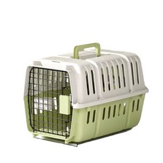 寵物航空箱，多面透氣彈簧鎖扣貓咪託運車載籠, 蒂安綠S 12斤內貓犬 加厚耐磨 送隔尿底板, 1個