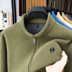 겨울 남성 스탠드 칼라 재킷 고급 품질 지퍼 정교한 프린트 두꺼운 코트 다용도 출, L, 1개 팩, 검정색