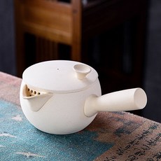 圍爐煮茶烤奶罐 帶蓋可乾燒 明火電陶爐碳爐 直燒炒茶 戶外套裝, 白泥SM乾燒壺【帶瓷蓋】600ml