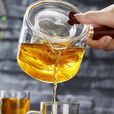 내열유리 차포트 보이차 티팟, 1개, 400ml, 투명