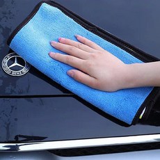 고밀도 물 왁스 타월 막타월 차 세차 버핑 블루 소형, 블루소형