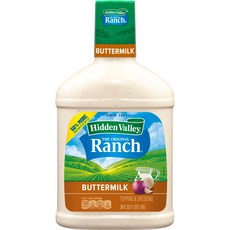히든 밸리 버터밀크 랜치 토핑 및 드레싱 1.06리터 병 Hidden Valley Buttermilk Ranch Topping and Dressing 36 Fluid Ounc, 1개