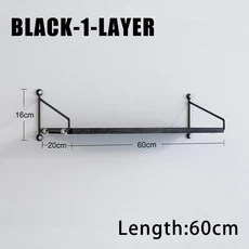 다리미 아트 벽걸이 선반 목재 걸이 책 거실 침실 보관 바구니 벽 장식 인형 정리함 인물 나무 철예 벽걸이식 지지대 다층 배치 공간 조절 간이 집게, BLA 1 60CM, 3) BLACK-1-60CM