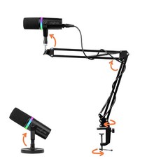 Wayfinder Supply Co. RGB 암 사용에 보이스오버 스튜디오 게임 팟캐스트 붐 선명도를 스트리밍 캔슬링 노이즈 (WF-BROADCAST BOOM-MIC)