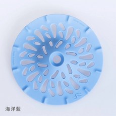 米鹿設計 浴室排水孔濾網 寵物毛髮過濾網 排水孔蓋, 海洋藍(1入),L-大浴山 (直徑12.5公分以內適用)