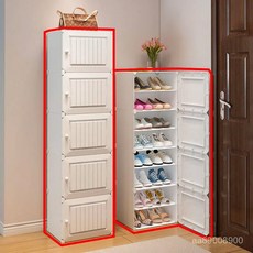 簡易鞋櫃鞋架，加厚防塵，家用門口玄關收納神器，省空間宿舍小鞋架清倉, 1個, 1列7層【鞋櫃靴櫃兩用】,#結實 耐用#