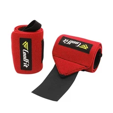 GOBYGO 역도 손목 지원 랩 루프 크로스 피트 훈련 파워 리프팅 체육관 신축성 남성, 46, 01 Red