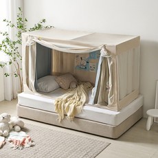 포담포담 1인용 침대용 사각 난방텐트