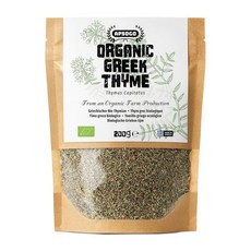 Apsogo 유기농 그리스 백리향 – 그리스산 프리미엄 건조 잎 (99.8g(3.5온스) 요리 차 및 시즈닝용 아로마틱 99.8g(3.5온스) 재밀봉 가능한 에코 파우치 2, 7.05oz, 99.8g, 1