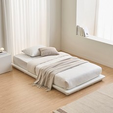 삼익가구 로우브 저상형 깔판 평상형 침대, 본넬 매트 포함_블랙