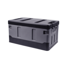 캠핑 폴딩 카고 박스 캠핑용 수납 정리함 상자, 스몰플랫(35L)그레이블랙