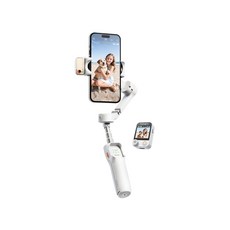 iSteady V3 Ultra AI觸控手機穩定器 多模態AI追蹤 內建延長桿與三腳架, 1個, iSteady V3 Ultra 白色, 白色, iSteady V3 Ultra 白色