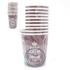 해결사의잡화점 국산 일회용 두꺼운 핫커피컵 380ml 10개입 일회용컵 쥬스컵