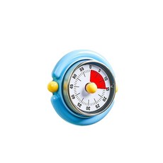 RENZHI 磁吸機械計時器 廚房定時鬧鐘, 清新藍, 1個