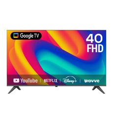 프리토스 101cm 40인치 스마트TV 구글 AI 1등급 베젤리스, 고객직접설치, 벽걸이형, 40SMART