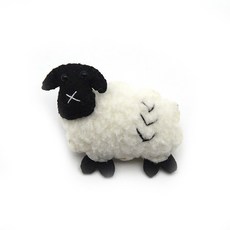 3 개/몫 7cm Diy 펜던트 화환 꽃다발 동물 브로치 장식 패치에 대한 새로운 귀여운 양 펠트 양 크리스마스 동물 아플리케, [01] Little sheep, 작은 양, 3개