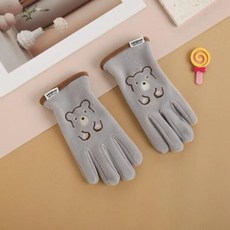 귀여운 곰 스키 장갑 플리스 겨울 방한 터치스크린 사이클링