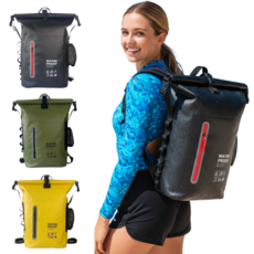 보르미쥬 드라이백 방수가방 물놀이 다용도 백팩 25L, 블랙