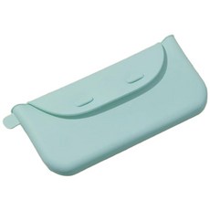 兒童餐具收納袋 矽膠防水收納袋 便攜寶寶餐具收納盒 勺子叉子筷子收納, 藍色