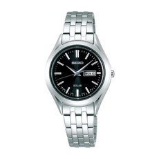 세이코 워치 SEIKO SELECTION STPX031 여성용 시계 일본제 태양 충전식 쌍 사파이어 유리 일요일 캘린더 탑재 문자판 블랙 스테인레스 스틸