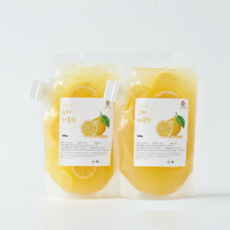 동화속 프리미엄 자일로스 홈카페 수제 레몬청, 1개, 2개입, 500g