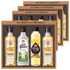 설날 선물세트 사조 해표 안심특선 행복나눔호 4set 카놀라유 올리고당 추석 선물, 4개, 2.2L