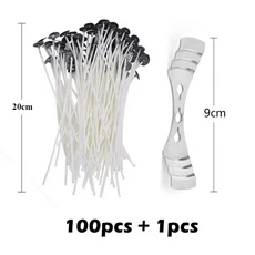 1롤 200 피트 61M 흰색 양초 심지 코튼 DIY 및 만들기 용 짠, 02 20cm BSet, 02 20cm B-Set