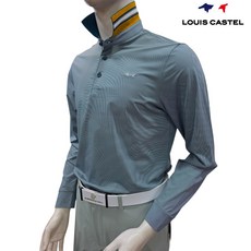 루이까스텔 남성 26ss봄 여름 스트라이프 구김없는 냉감 스포티 긴팔티셔츠 7MOTS303