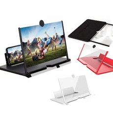 스마트폰 확대스크린 휴대폰 확대경 돋보기 거치대 10인치, 1개, 블랙 10인치