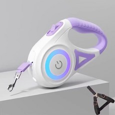 강아지 자동 줄기줄 소형견 중형견 대형견 반려견용, 1개, 오로라 라이트 드림 퍼플 5M