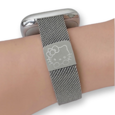 키티 애플워치호환 밀레니즈 슬림 스트랩, 실버