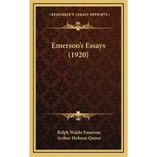 (영문도서) Emerson's Essays (1920) Hardcover, Kessinger Publishing, English, 9781164344131