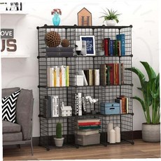 조립식 철망 수납선반 정리함 큐브형 모듈 책장 화분받침대 거실 베란다 서재, 상세페이지 참조