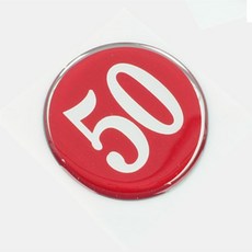 치리파리 원형에폭시번호판레드 좌석번호표, 48