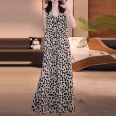 吊帶連衣裙 大碼女裝 過膝長裙子 夏, 花色,XL 建議67.5-80.0公斤, 花色