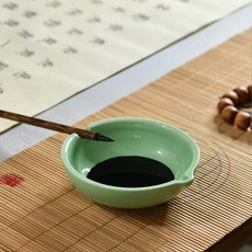 삼석당 4컬러 먹물접시 먹물통 서예 캘리그라피, 백자