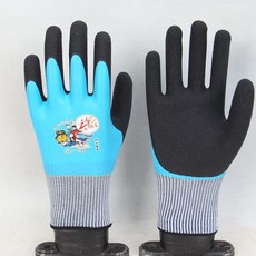 牛郎星 NL-588 全膠 防水 耐磨 手套, 1個, 【6雙】牛郎星588藍紗黑防水