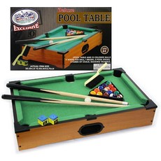 Matty's Toy Stop 디럭스 50.8cm(20인치) 나무 테이블 탑 당구대 - 공 15개 큐 2개 분필 삼각형 랙킹 및 브러시가 있는 완벽한 세트 - 만 6세 이, Matty's Toy Stop 디럭스 50.8cm(20