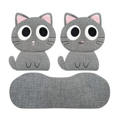 자동차시트 교체 카시트소품 의자 카시트교체 싼타페 새차선물 전기시트 뒷자석시트커버 대형 겨울용 통풍 메쉬, 1개, 뒷좌석 3종 그레이 고양이 그레이