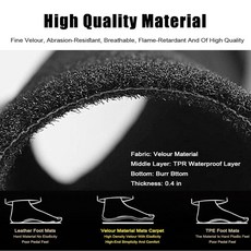 SecosAuTOP 탑 상의arts BMW G30 G31 5-시리즈 2017 2018 2019 2020 2021과 호환되는 교체용 블랙 벨루어 전면 및 후면 바닥 매트 카펫, SecosAuTOP 탑 상의arts BMW G30 G3