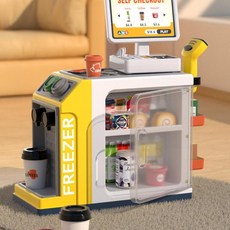 兒童過家家 迷你超市咖啡售貨機玩具組, 125超市咖啡售貨機, 1個