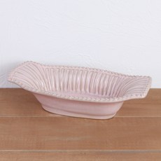 VBC CASA 폰다코 스트라이프 오발 그라탕볼, 1개, 핑크