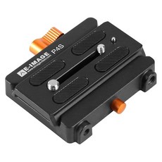 E-Image P4S Quick Release Adapter with Plate for Cameras and Camcorders 1/4\"-20 and 3/8\"-16 Mount, E-Image P4S Quick Release Adap