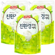 트리오 베이킹소다 담은 친환경주방세제 라임향 1.2L, 3개