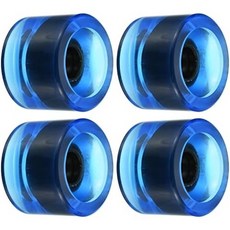 롤러스케이트 휠 베어링 바퀴 교체 파티킬 78A 롱보드 소프트 크루저 스트리트 스케이트보드 PU, Blue, 1개