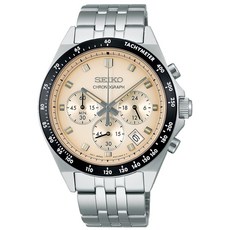 SEIKO 精工 都會紳士三眼計時手錶 米白色 SBTR045J