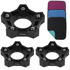 TonGass Bowlings 유지 보수 콤보 키트 3팩 회전 볼링 볼 스피너 스탠드 및 3팩 극세사 볼링 볼 클리닝 타월 잡기 쉬운 도트 및 360° 회전 모든 볼러용, TonGass Bowlings 유지 보수 콤보 키트,