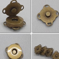 우빅 자석단추 엔틱 소형 5P 가방자석단추 가방똑딱이단추 똑딱이단추수선