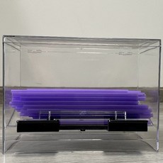 빨대보관함 투명 디스펜서 카페용품 스트로우 커피, A. 투명한