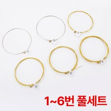 프렌티 통기타 기타줄 어쿠스틱 스트링 줄 세트, 6개, 혼합색상, 일반사이즈
